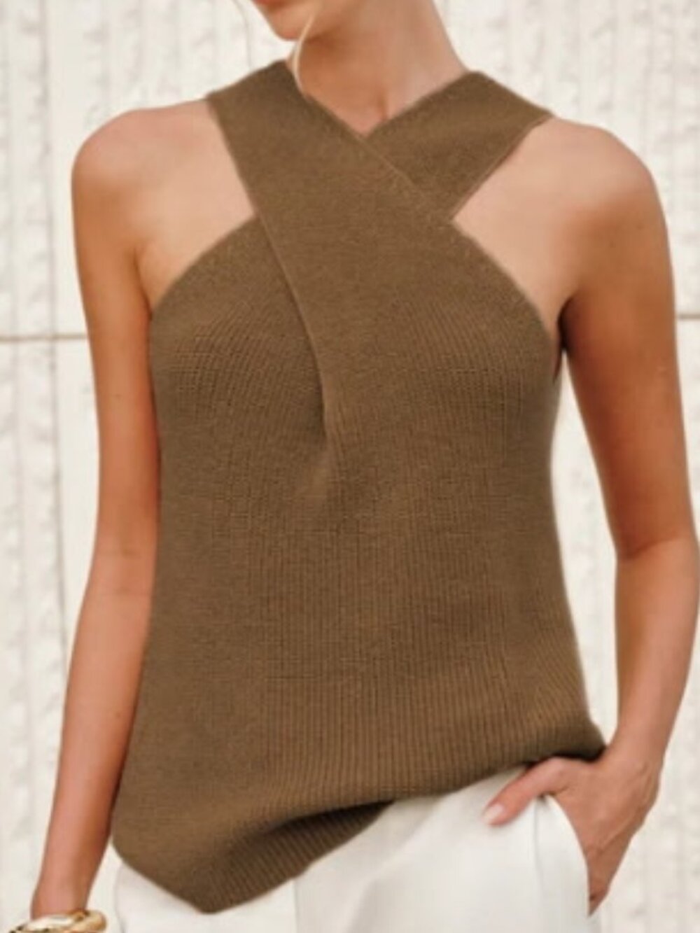 🤎✨ Commense Brown Knit Tank Top ✨🤎